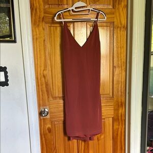 Rust Red Sleeveless Dress